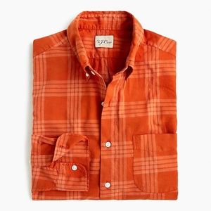 New J Crew Overdyed Plaid Shirt Button Down